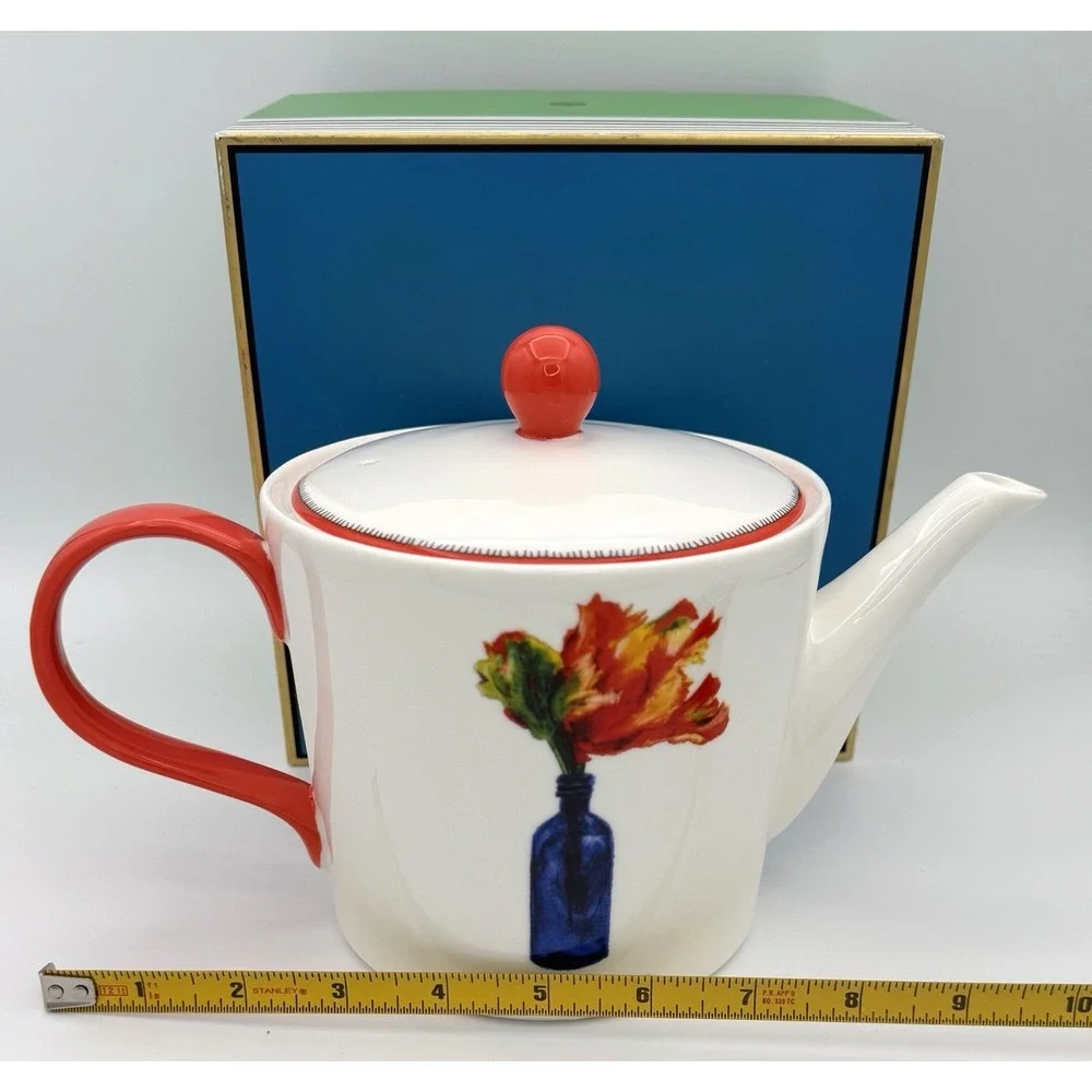 Spode Kit Kemp Doodles Teapot 32 oz Flower Power Fine China New T2204 2022